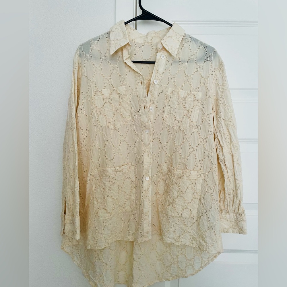 Vintage Gucci embroidered shirt (M)